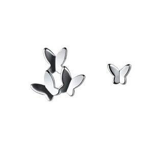 NWOT 925 Sterling Silver Asymmetrical Butterfly Earrings.